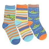 Boys/Kids Patterned Cotton Rich Casual Socks (Pack of 3)