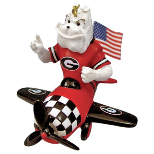 NCAA Mascot Airplane Ornament - Georgia Bulldogs Case Pack 6 - 787405