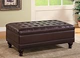 Brown Leather Storage Bench - Coaster 501041