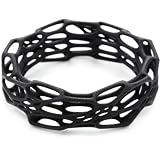 Nervous System Morphed Black Nylon Bangle Bracelet