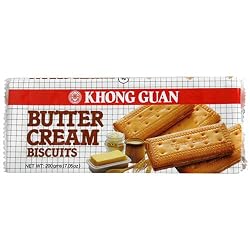Khong Guan Biscuits, Butter Cream, 7-Ounce Pack (Pack of 24)