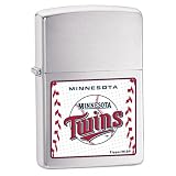 Zippo MLB Minnesota Twins Lighter (Silver, 5 1/2 x 3 1/2 cm)