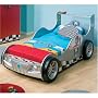 Boys Beds - Racer Silver Car Bed - Children's Bedroom Furniture