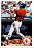 2011 Topps Opening Day Baseball Card #198 Adrian Gonzalez - San Diego Padres  - MLB Trading Card  In A Protective Screwdown Display Case!