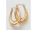 14k Gold Oval Hoop Earrings