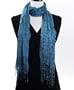 Peace Colorful Viscose Scarf , Turquiose