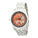 Orient Men's CFT00005M Power Reserve Semi-Skeleton Orange Automatic Watch