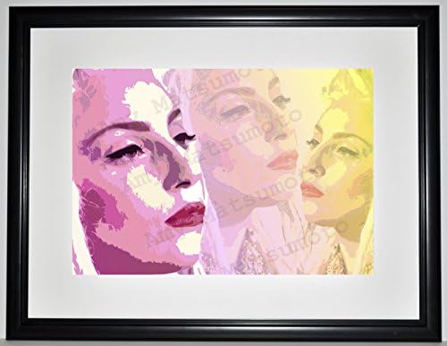 Lady Gaga 19x25 Custom Framed Limited Edition Print by Amy Matsumoto