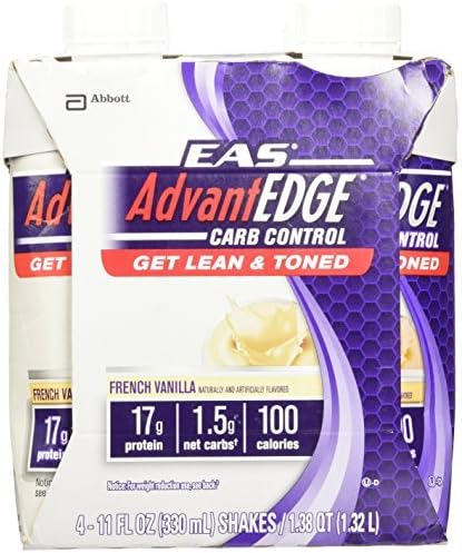 EAS AdvantEDGE Carb Control French Vanilla Carton Ready To Drink, 11-Fluid Ounce, 4 Count by EAS AdvantEdge