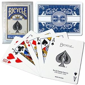 100% Plastic Bicycle Prestige Dura-Flex Cards Blue - Rare by 