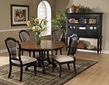 Hillsdale Furniture Wilshire Black 5-Piece Round Dining Set with Side Chair ....