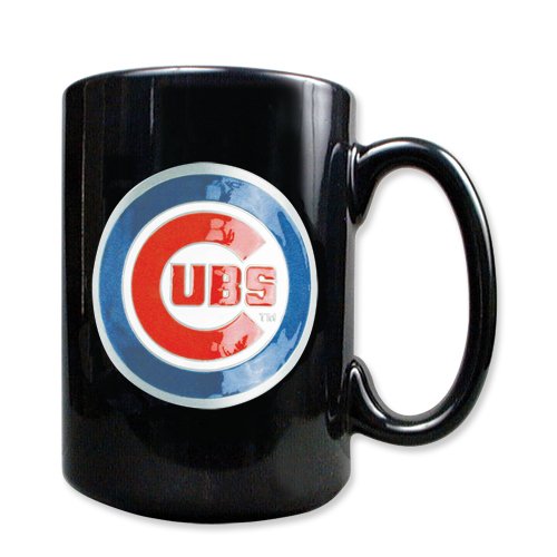 Chicago Cubs 15oz Black Ceramic Mug