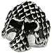 Surgical Steel 1 3/16 (30 mm ) Gothic Scaly Skull Ring