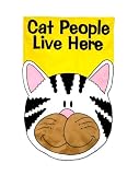 Cat People Live Here Regular Size Applique Flag