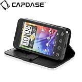 【スタンド機能つき】CAPDASE au HTC EVO 3D ISW12HT Leather Case FlipJacket BF : よこ開き レザーケース ブラック WCHCX51-B001