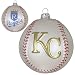 Pack of 2 MLB Kansas City Royals Glass Baseball Christmas Ornaments