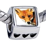 51LRSWC9wJL. SL160  Pandora Style Bead Red Fox Beads Fits Pandora Bracelet