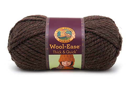 Lion Brand Yarn 640-404 Wool-Ease Thick and Quick Yarn, Wood