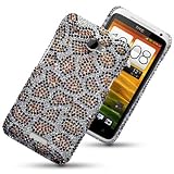 HTC ONE X LEOPARD SPOTTED DIAMANTE DISCO BLING BACK COVER BY CELLAPOD CASESby CELLAPOD