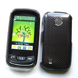 LG Cosmos Touch VN270 (Verizon) Snap On Protector Hard Case "Carbon Fiber Check" Design