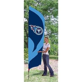 Tennessee Titans Tall Team Garden House Flags 8.5 ft x 2.5 ft NFL Football Fan Shop Sports... from Animal Houses