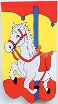 Carousel Horse Outdoor Appliqued Flag 28" x 40"