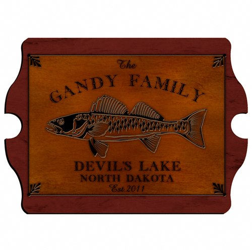 Walleye Vintage Cabin Sign
