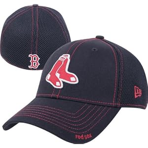 Boston Red Sox Logo Merchandise 39Thirty Neo Socks Logo Stretch Fit Hat