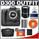 Nikon D300 Digital SLR Camera with Nikon 18-200mm VR DX Lens + Nikon MB-D10 Grip Multi Power Battery Pack + 4GB CF Memory Card + EN-EL3e Battery + Case + Cameta Bonus Accessory Kit