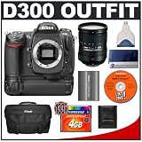 Nikon D300 Digital SLR Camera with Nikon 18-200mm VR DX Lens + Nikon MB-D10 Grip Multi Power Battery Pack + 4GB CF Memory Card + EN-EL3e Battery + Case + Cameta Bonus Accessory Kit