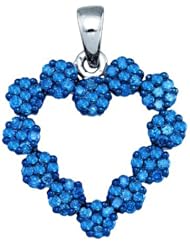 1.00CT BLUE DIAMOND HEART PENDANT