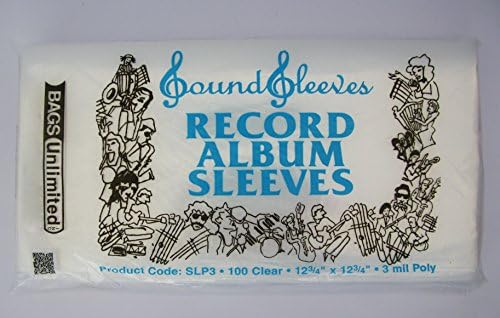 (100) 12" Record Outer Sleeves - 3mil Thick Polyethylene - 12 3/4" x 12 3/4".
