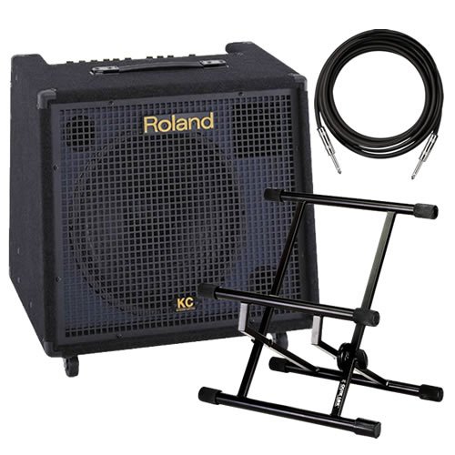 Roland KC550 Stereo Keyboard Amplifier PAK w/ Amp Stand & Cable Check