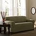 Maytex Reeves Stretch 1 Piece Loveseat Furniture Cover Slipcover, Dark Sage Green