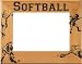 Laser Engraved Wood Softball Photo / Picture Frame