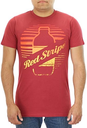 Red Stripe Bottle Burgundy T-shirt