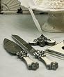 Decorative Fleur De Lis Wedding Cake Serving Set