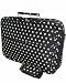 Black with White Polka Dots Laptop Bag 17"