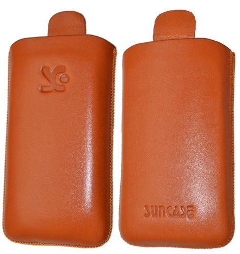 Suncase Ledertasche f&uuml;r Samsung SGH F480 F480i orange Preisvergleich