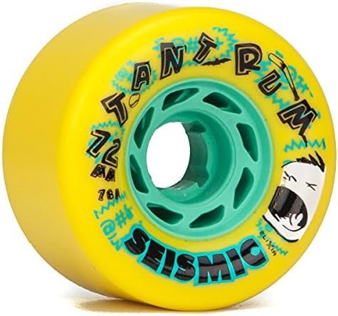 Seismic Tantrum Longboard Wheels - 72mm 78a Yellow