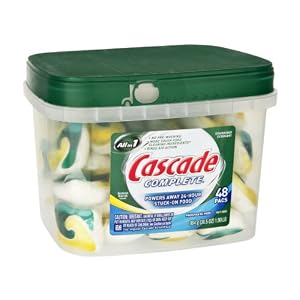 Cascade Complete All in 1 Lemon Burst Scent Dishwasher Detergent - 48 PK
