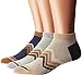 Flora&Fred Men's 3 Pair Pack Vintage Style Cotton No Show Socks