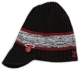 NBA Men's Visor Knit Hat - Ke83Z, Miami Heat, One Size , Miami Heat , Black