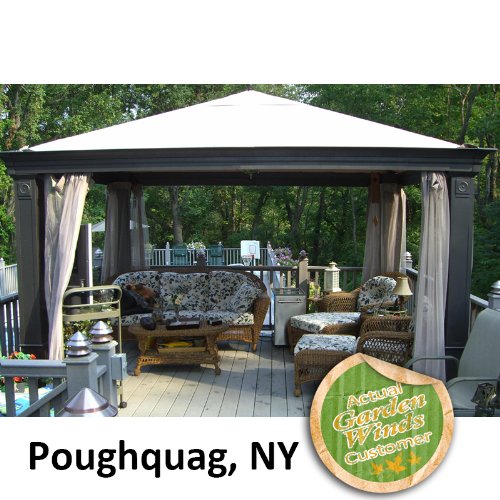 Accessories Abba Patio Replacement Canopy for 13 x 11.5 Garden Gazebo Beige Frame not Include Patio