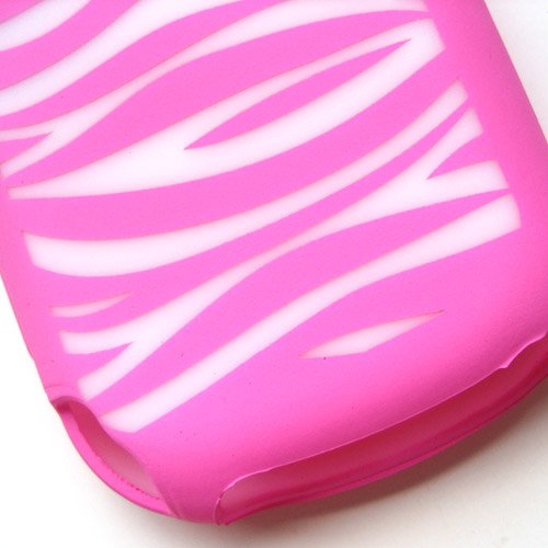 Best Price Palm Treo Pro 850 Silicone Laser Skin Case Rubber Protector Cover White & Pink Zebra