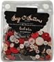 Autumn Leaves Foof-A-La Bag-O-Buttons 5-Ounce, Red, Black and Cream