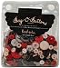 Autumn Leaves Foof-A-La Bag-O-Buttons 5-Ounce, Red, Black and Cream