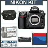 Nikon D700 Digital SLR Camera Body Kit, - Refurbished by Nikon U.S.A - with 4GB CF Memory Card, Pro Verical Grip / Battrey Holder. Spare EN- EL3e Lithium-Ion Battery, Nikon Gadget Bag