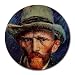 Self-Portrait with Grey Felt Hat By Vincent Van Gogh Round Mouse Pad