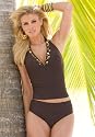 metrostyle Gold Coin Halter Tankini